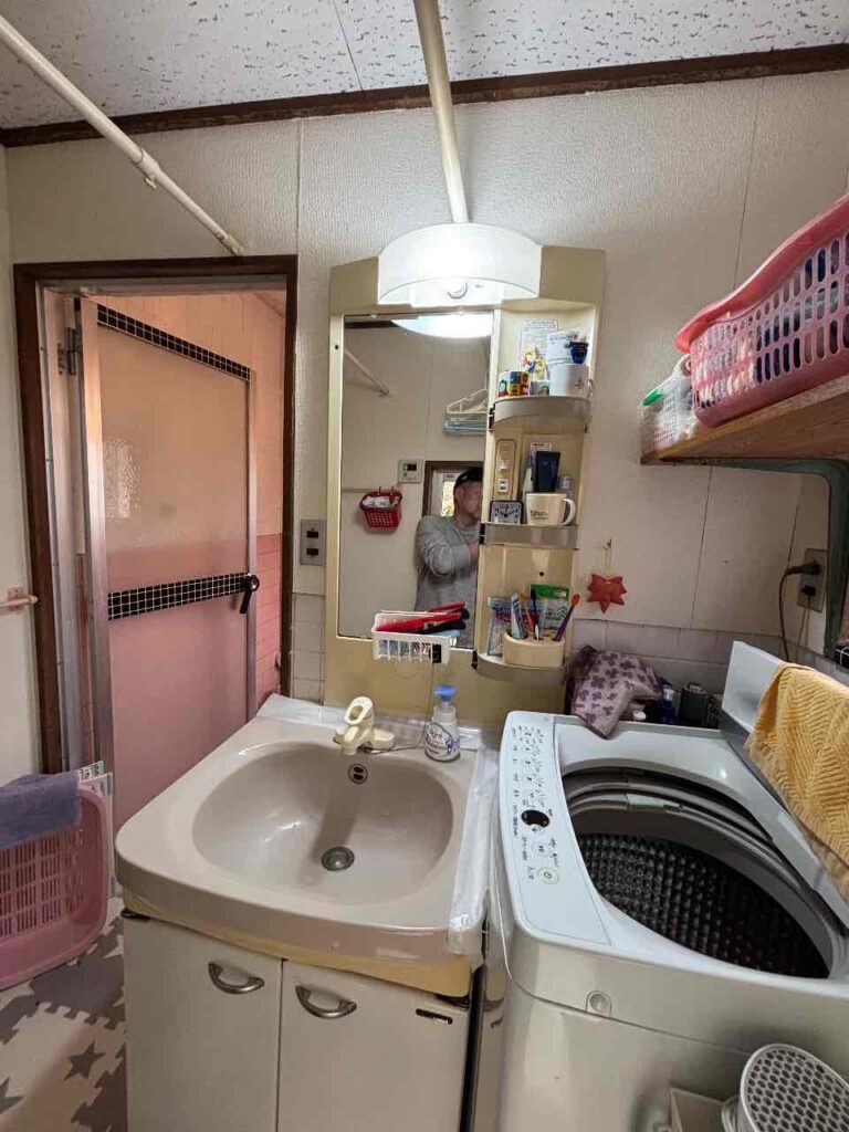 舞鶴市の洗面脱衣室リフォーム施工前