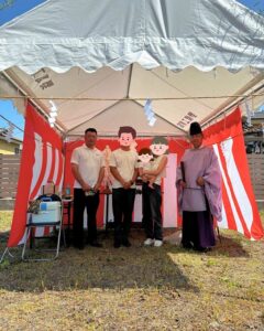 舞鶴市の新築住宅建築予定地で行われた地鎮祭
