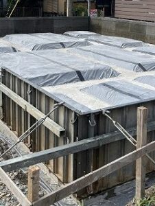 新築住宅の基礎下に施工したKIHIシートによるシロアリ対策